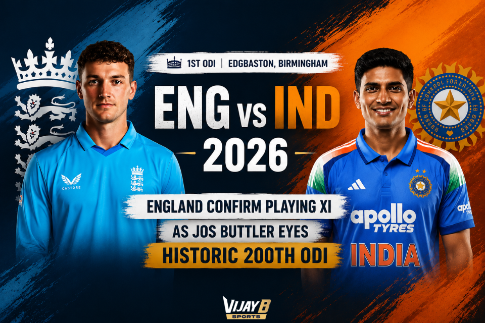 ENG vs IND 2026 1st ODI: England Confirm Playing XI as Jos Buttler Eyes Historic 200th ODI